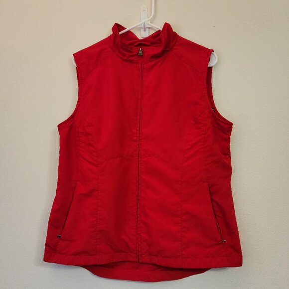 SCOTTeVEST RFID Travel Vest Women L Red Polyester Technology Enabled EUC - Picture 1 of 16